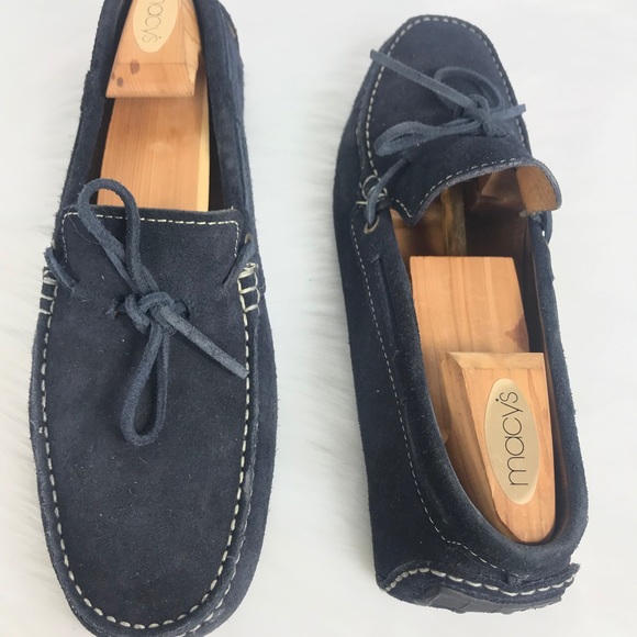 Hp Zara Mens Navy Suede Driving Loafers 